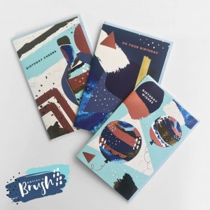 World Greetings Artist's Brush Rectangular